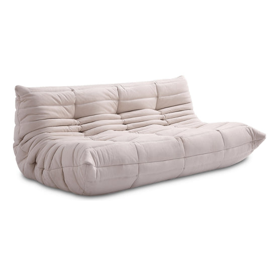 Alcantara Soffa 3-Sits Cremé